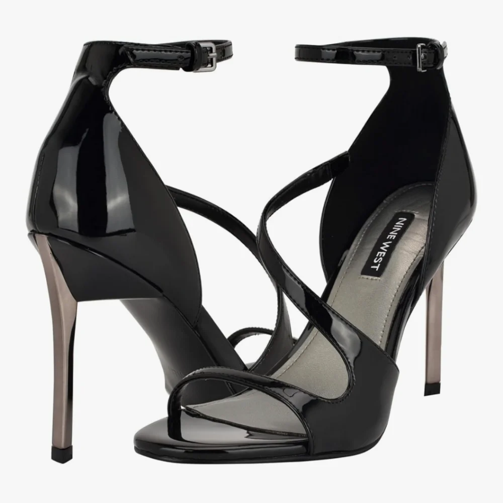 Black Nine West Heels Sz 9 - Picture 1 of 8